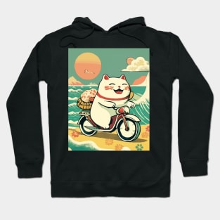 Lucky Cat Scooter Cruise Hoodie